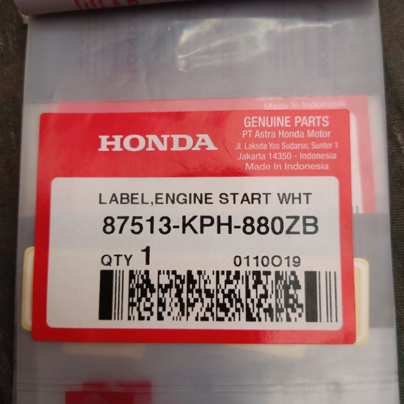 Jual stiker label engine start supra karisma original | Shopee Indonesia