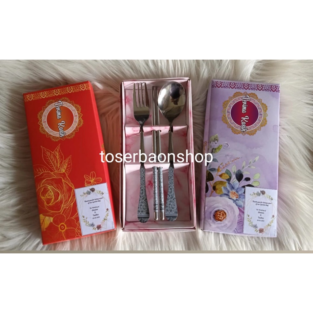 Jual Box untuk sendok sakura paper box set full box warna color ...