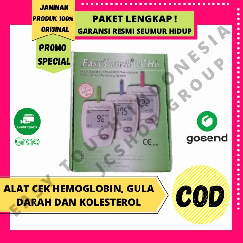 Jual Alat Cek Hemoglobin Easy Touch HB 3In1 Lengkap Strip - Cek Gula ...