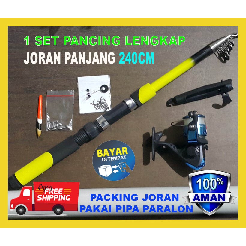 Jual SET ALAT PANCING FULL SET SIAP PAKAI PAKET JORAN REEL SENAR ...