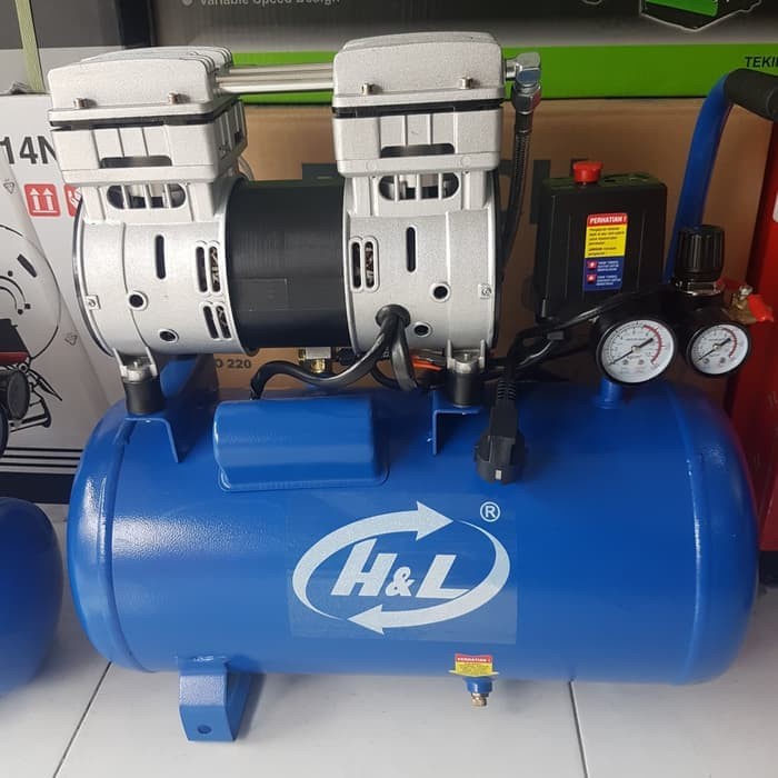Jual KOMPRESOR LISTRIK/HIGH PRESSURE COMPRESSOR 1HP OILESS 24L H&L ...