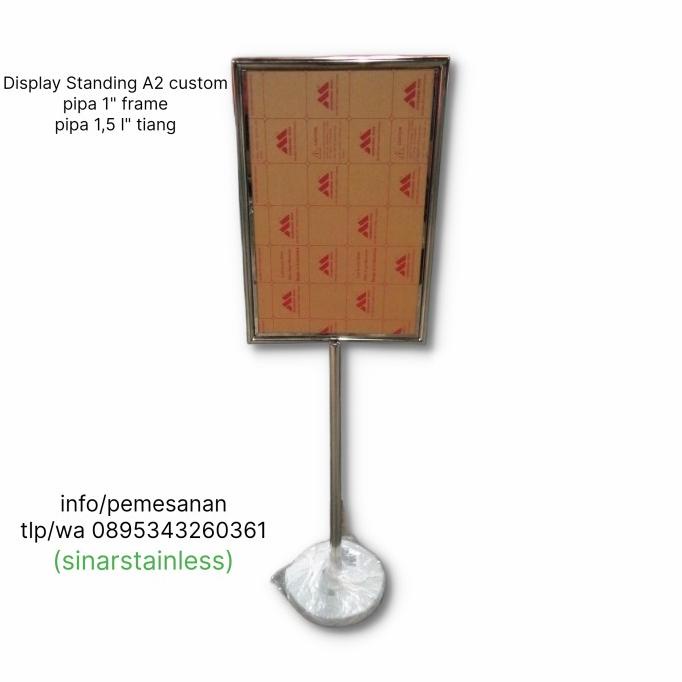 Jual Display Standing A2 Sign Foster Custom Frame Pipa 1