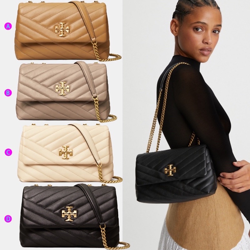 Kira Chevron Small Convertible Bag - Tory Burch - Leather - Desert Dune  Beige Pony-style calfskin ref.953948 - Joli Closet