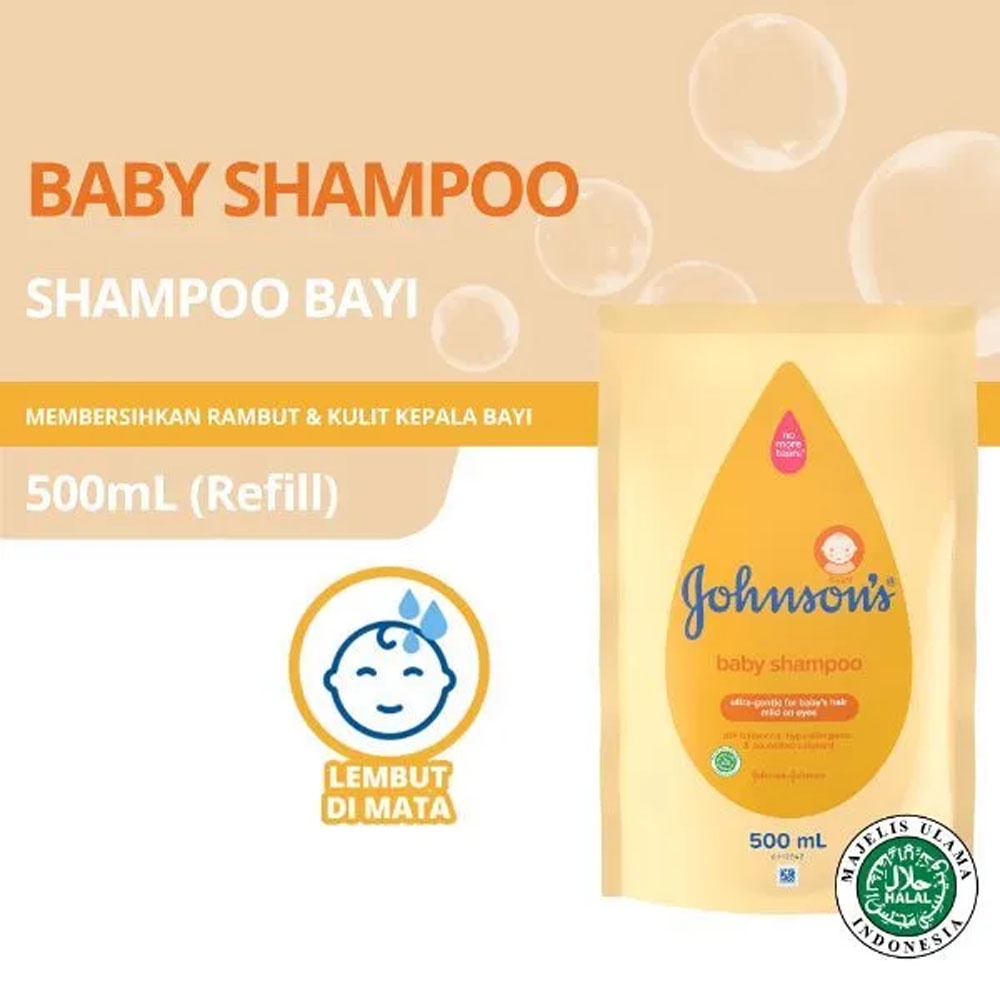 Jual COD Johnson Baby Shampoo Gold Refill 500 ml Ultra Gentle For Baby