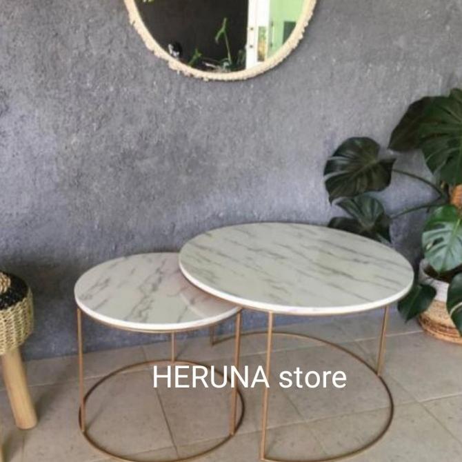 Jual Meja ruang tamu minimalis. meja nesting table minimalis bulat