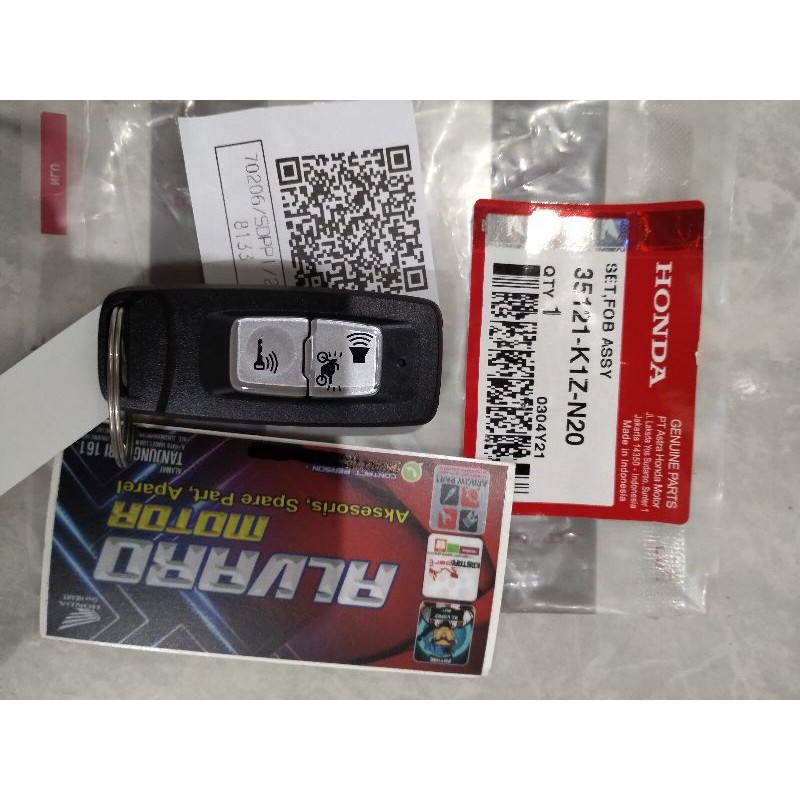 Jual 35121K1ZN20 REMOTE FOB NEW PCX 160 KEYLESS original honda | Shopee ...