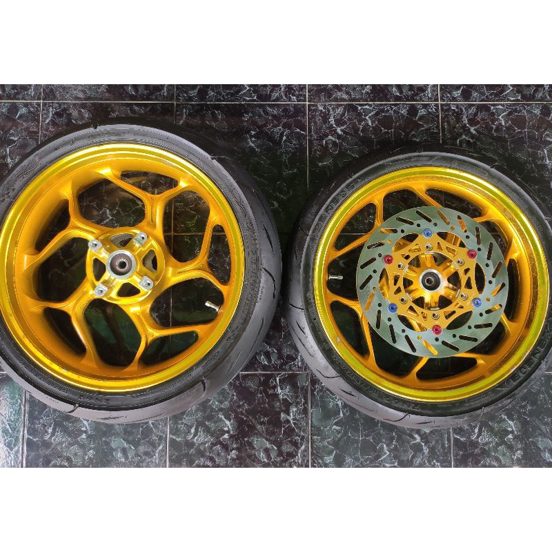 Jual Velg Axio Cbr Cb Tapak Lebar Inch Set Ban Zeneos Shopee Indonesia