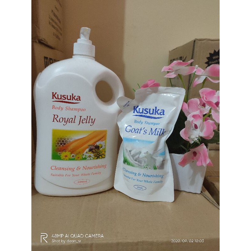 Sabun mandi Kusuka 2000 ml bonus refill 250ml