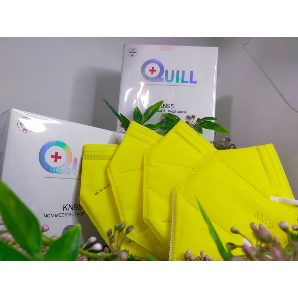 Jual QUILL KN95 Masker 5 Ply isi 10 Pcs - Kuning | Shopee Indonesia