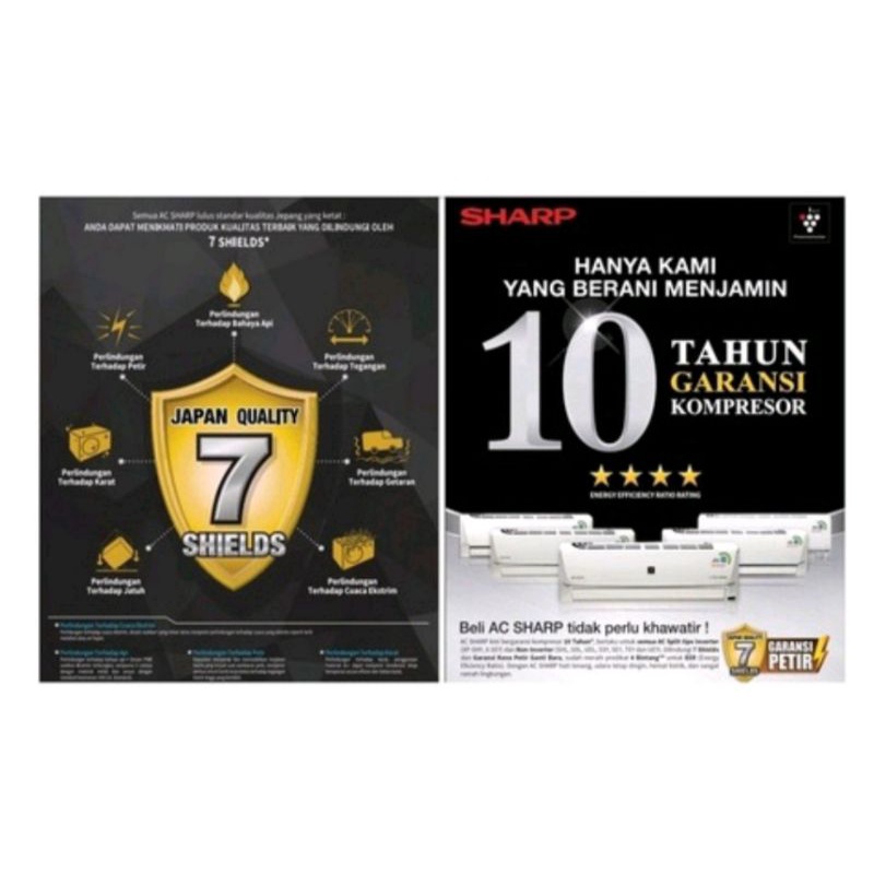 Jual AC SHARP 1 PK AH-A9BEY GARUDA SERIES GOLD FIN TURBO COOL R32 ...