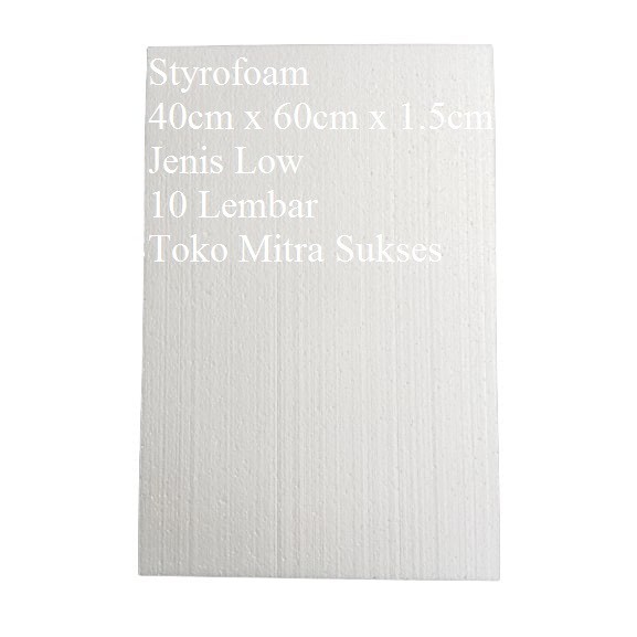 Jual 10 lembar Styrofoam 40cm x 60cm x 1.5cm | Shopee Indonesia