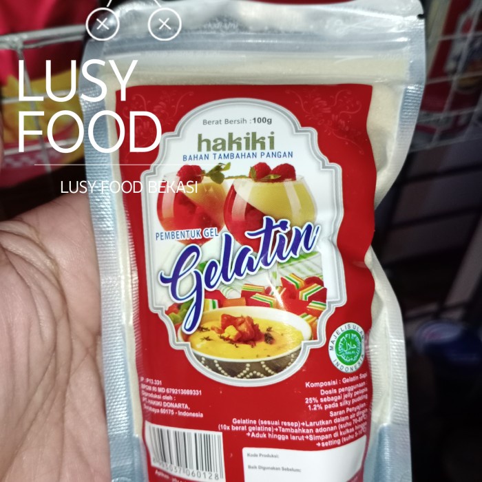 Jual Gelatin hakiki gelatin powder 100gr Halal mui Shopee Indonesia