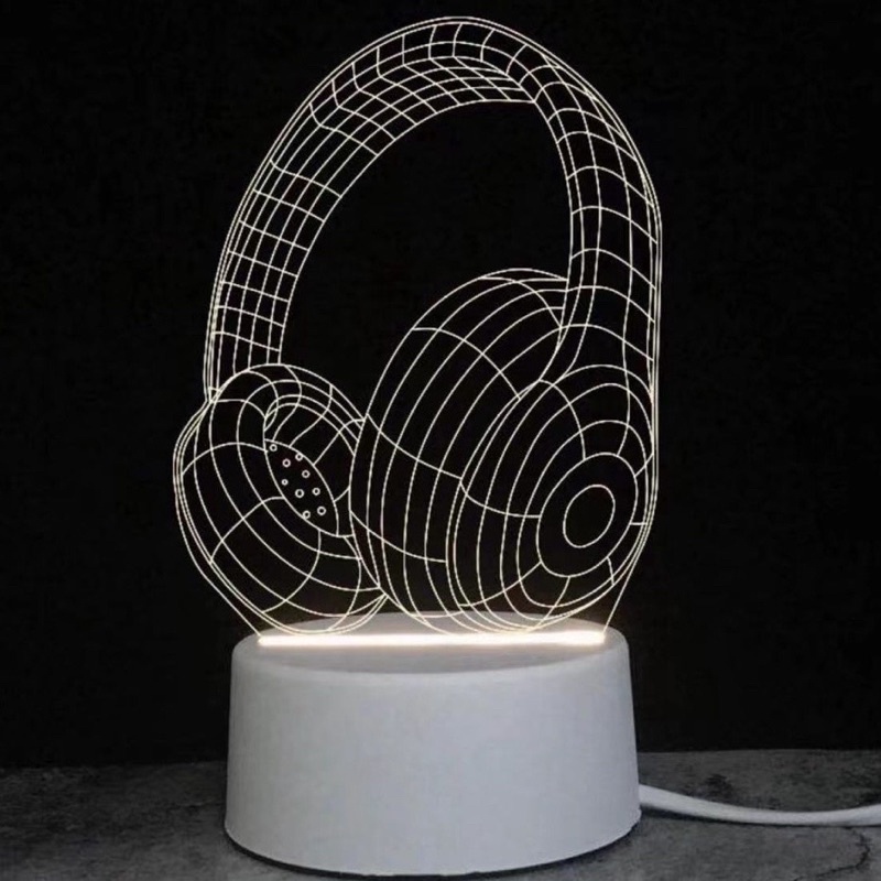 Jual LAMPU HIAS LED 3D / LAMPU TIDUR HIAS DIMENSI 3 WARNA PUTIH KUNING