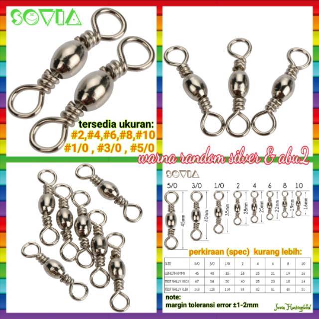 Jual kili kili pancing barrel swivel - 8 - Kota Pekanbaru - Kayun Jaya Fishing  Store