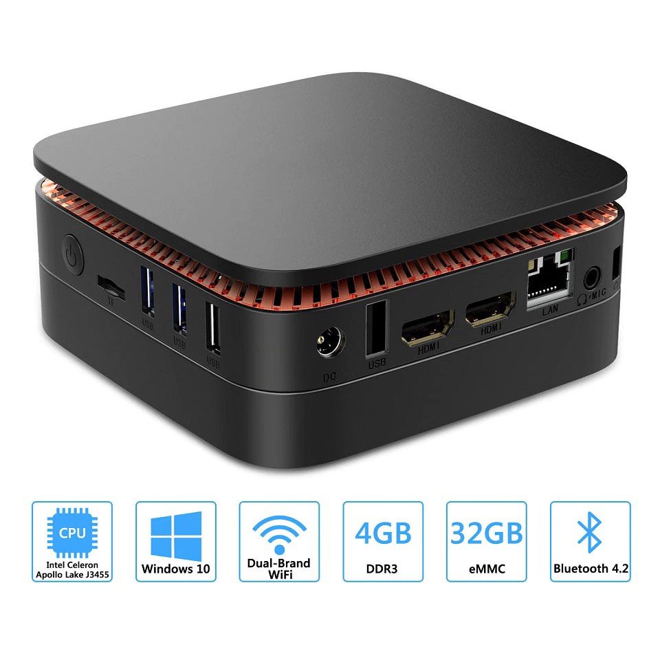 Jual Bebas ongkir AK1 Mini PC Windows 10 mini Computer PC 4G or 6GB RAM