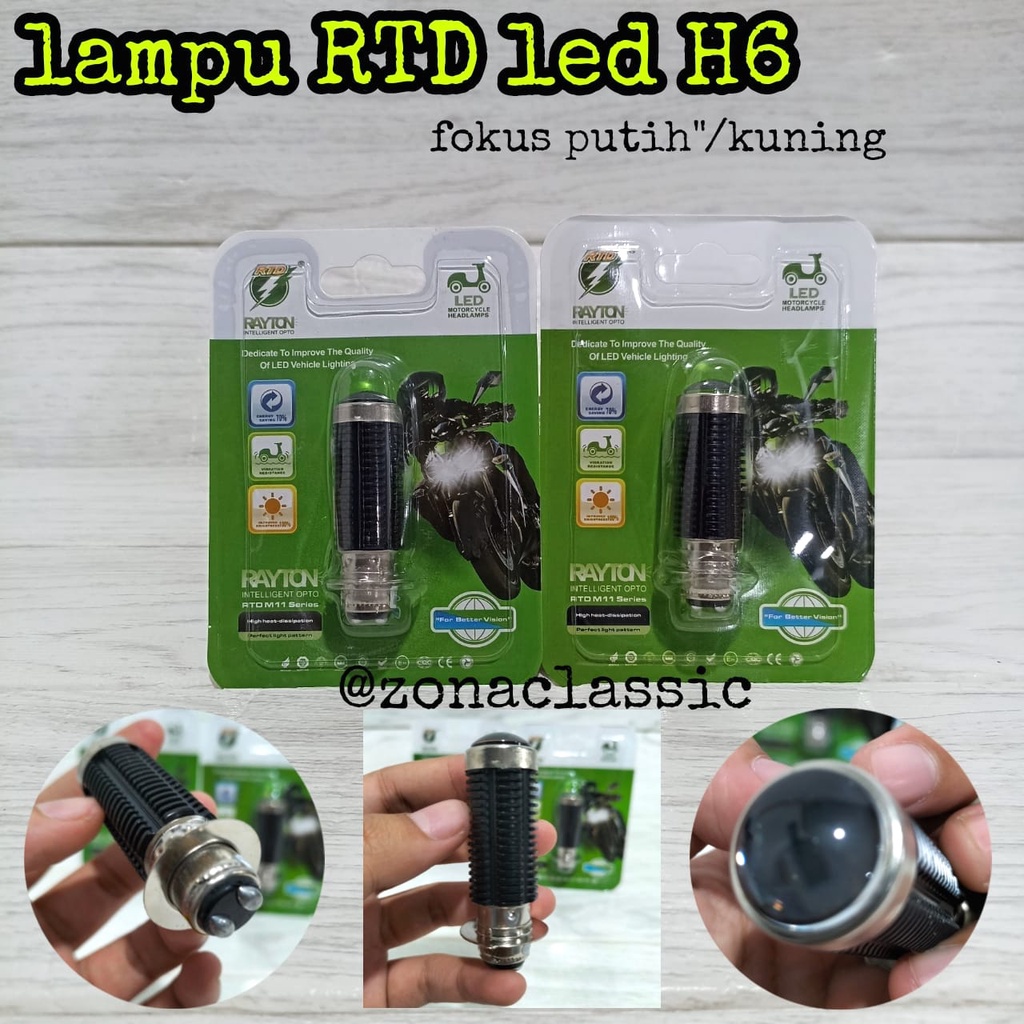 Jual Lampu Led H Rtd Motor Bebek Fokus Warna Putih Kuning Rtd Shopee Indonesia