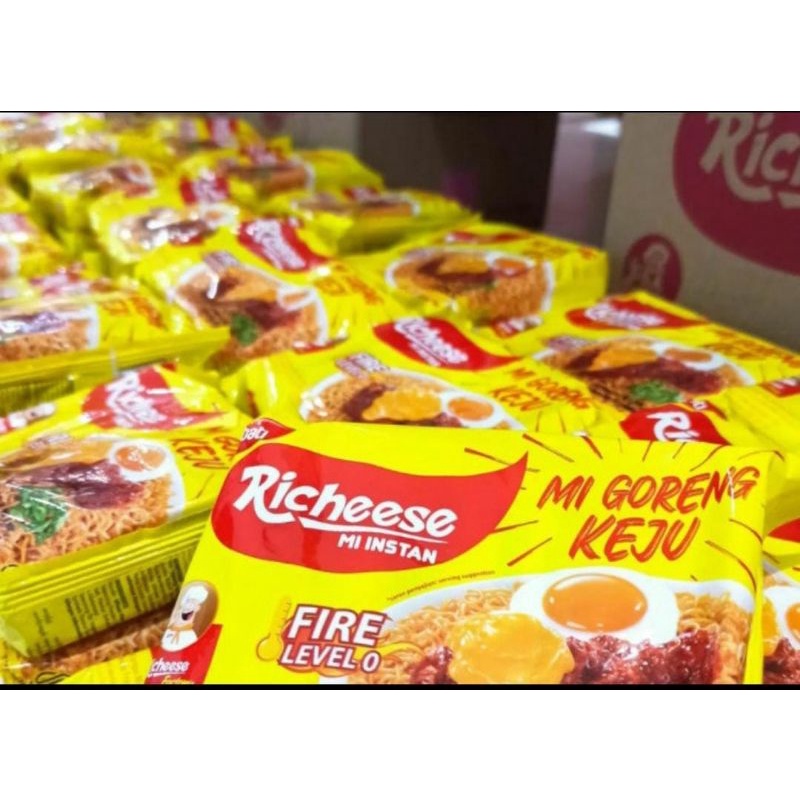 Jual RICHEESE MIE GORENG KEJU FIRE LEVEL 0, 3 ,5 / RICHEESE RAMEN READY ...