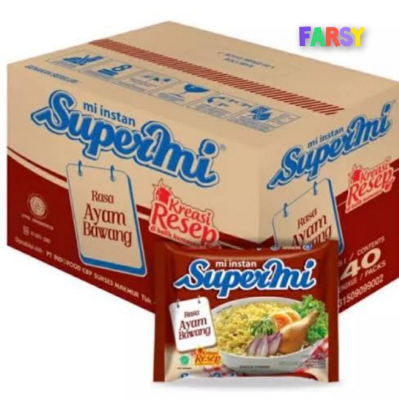 Jual NOODLES/MIE INSTANT SUPERMI KUAH RASA AYAM BAWANG KEMASAN DUS ISI ...