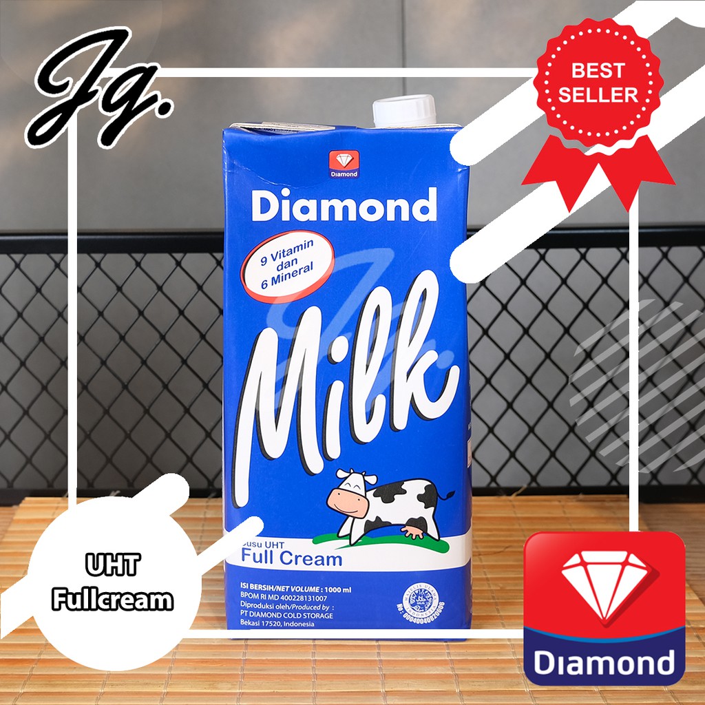 Jual Susu Uht Diamond 1 Karton Isi 12 Pcs @ 1 Liter - Full Cream