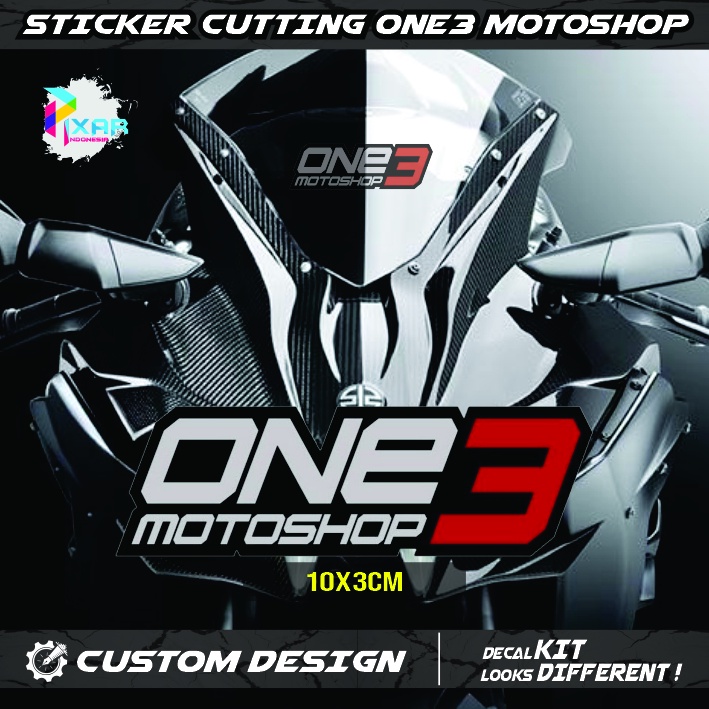 Jual STIKER CUTTING ONE 3 STICKER MOTOR MOBIL ANTI AIR WARNA AWET LEM ...