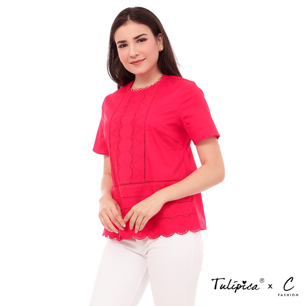 Jual Basic Top - Merah | Shopee Indonesia