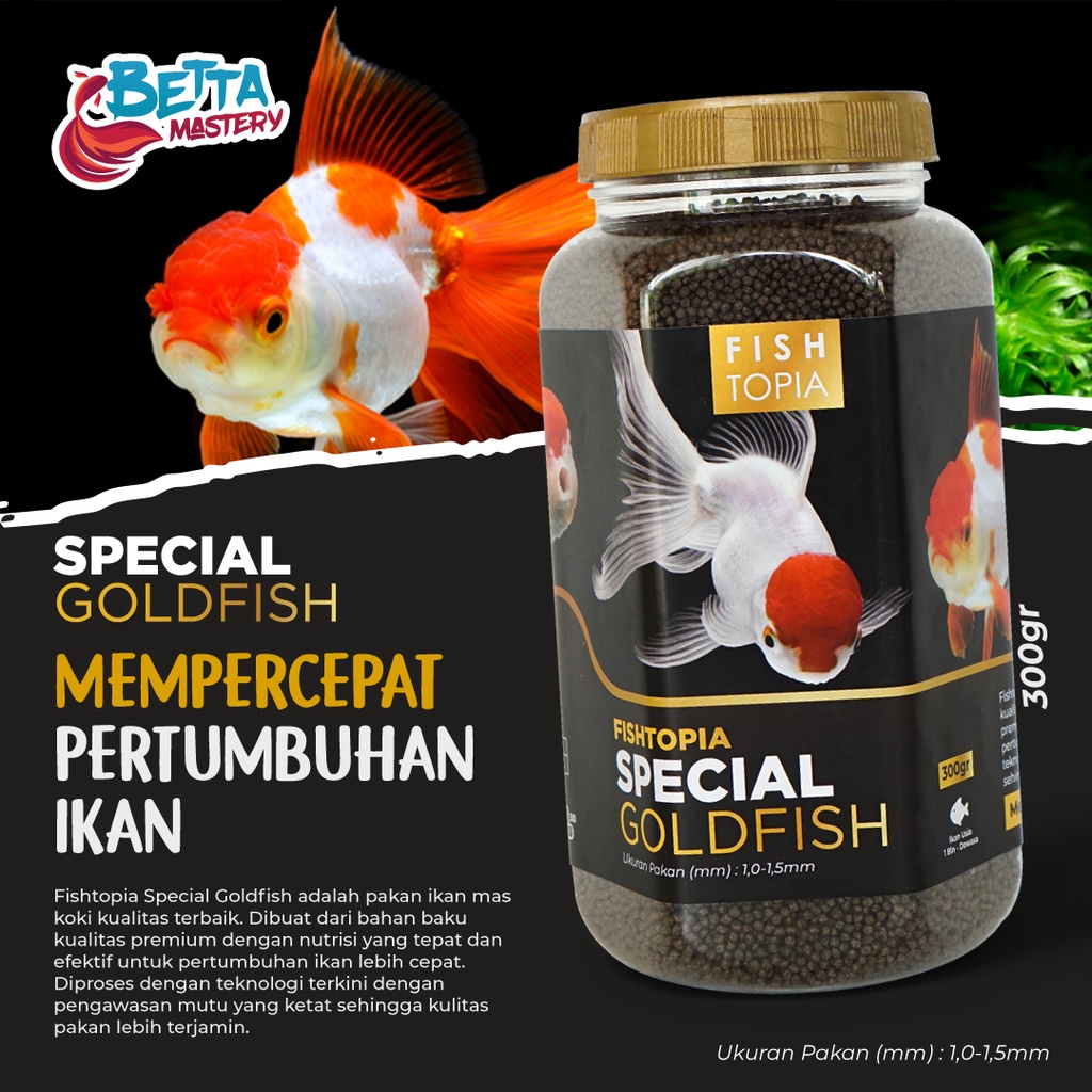 Jual Fishtopia Special Gold Fish Pellet Ikan Mas Koki Premium Pakan