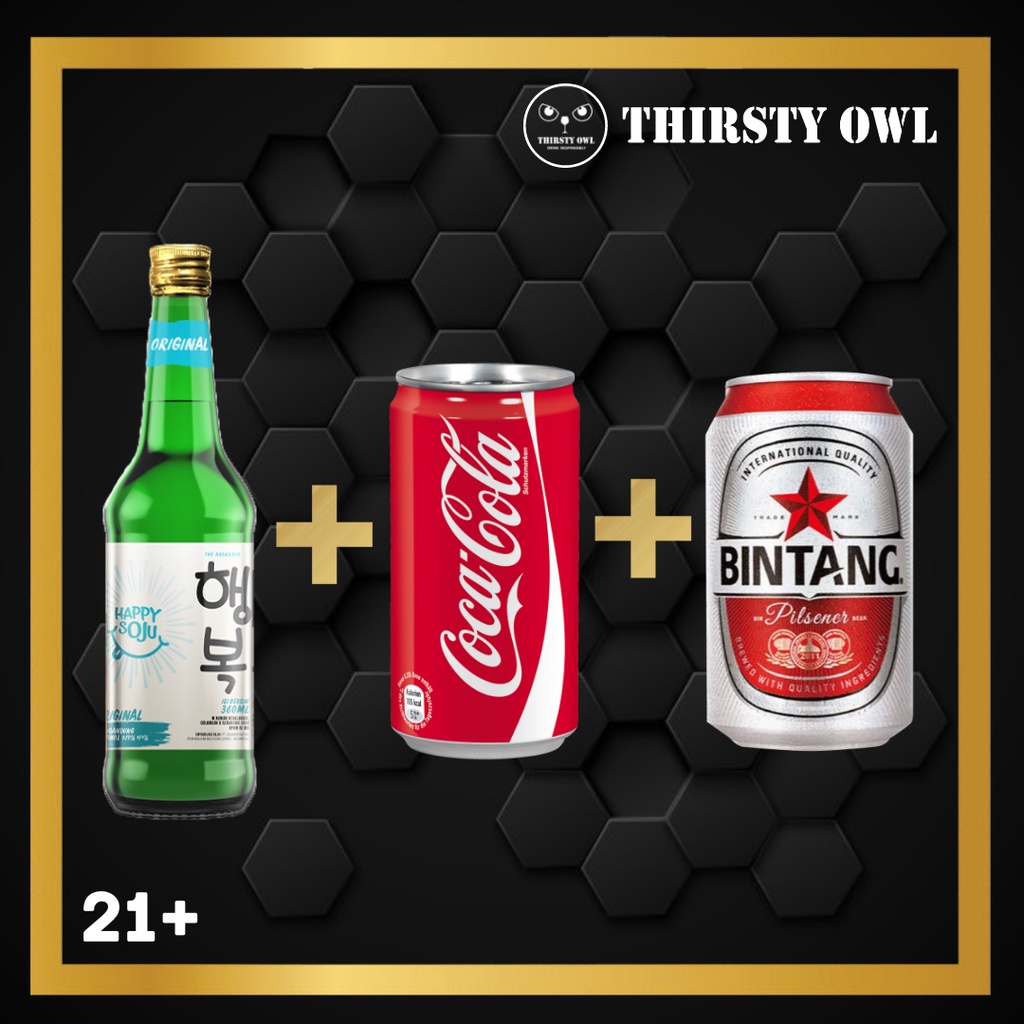 Jual Happy Soju Original Bintang Beer 320ml Coca Cola 330ml