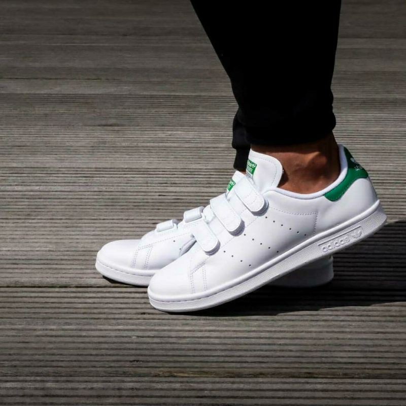 Adidas stan smith outlet white velcro