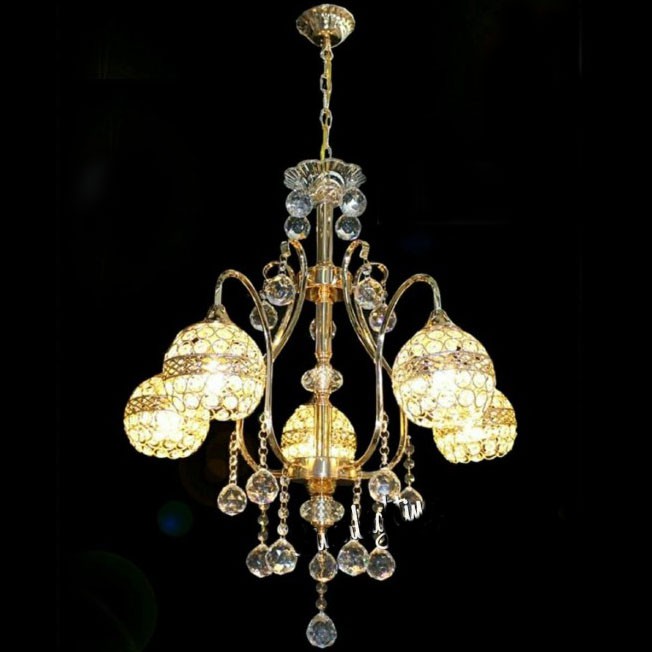 Jual Lampu Hias Gantung Kristal Cabang Ornament Full Crystal Lamp