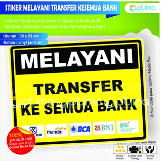 Jual JUAL STIKER TULISAN TARIK TUNAI - TRANSFER SEMUA BANK - TARIK ...