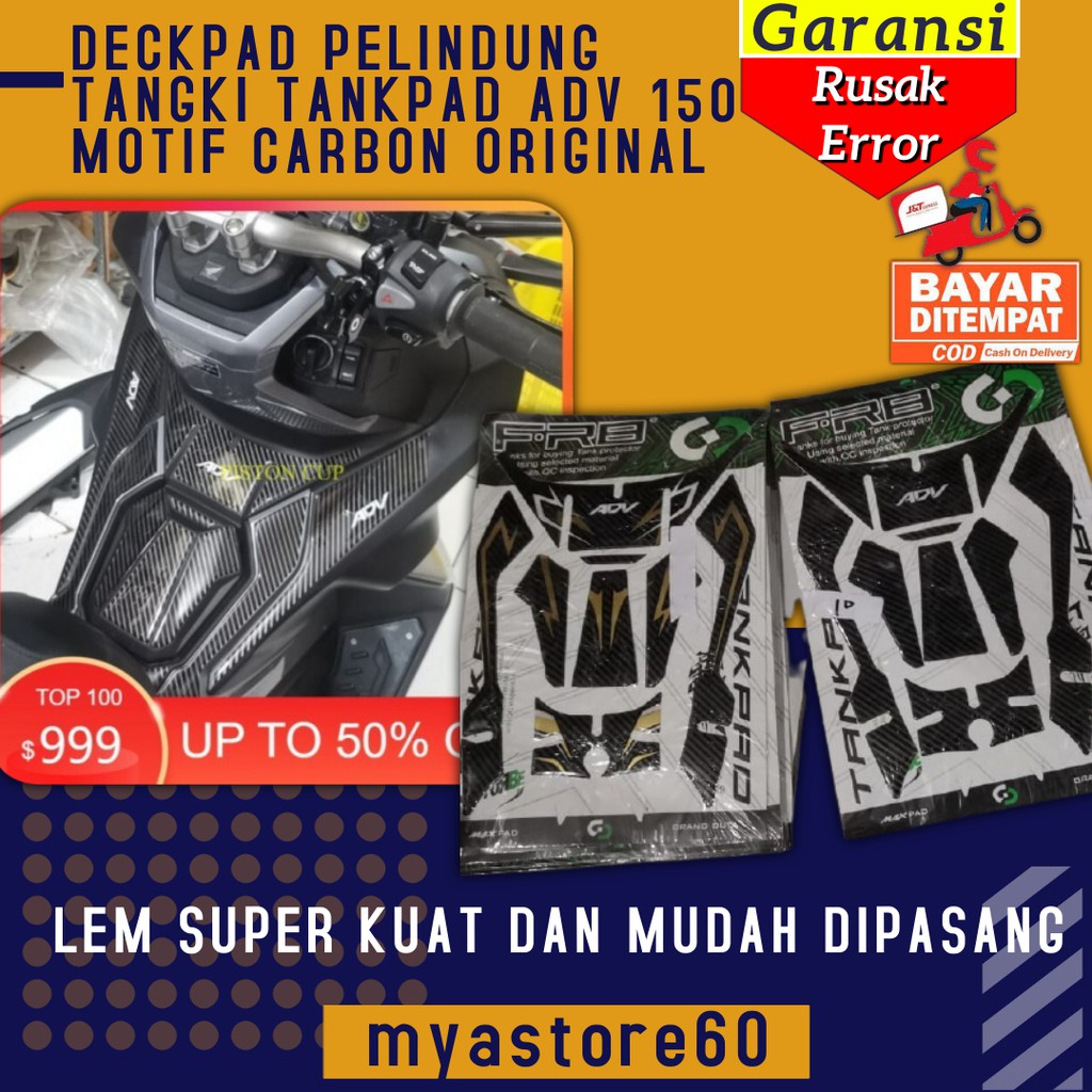 Jual Deckpad Pelindung Cover Tangki Tankpad Dashboard Honda Adv Motif Carbon Original