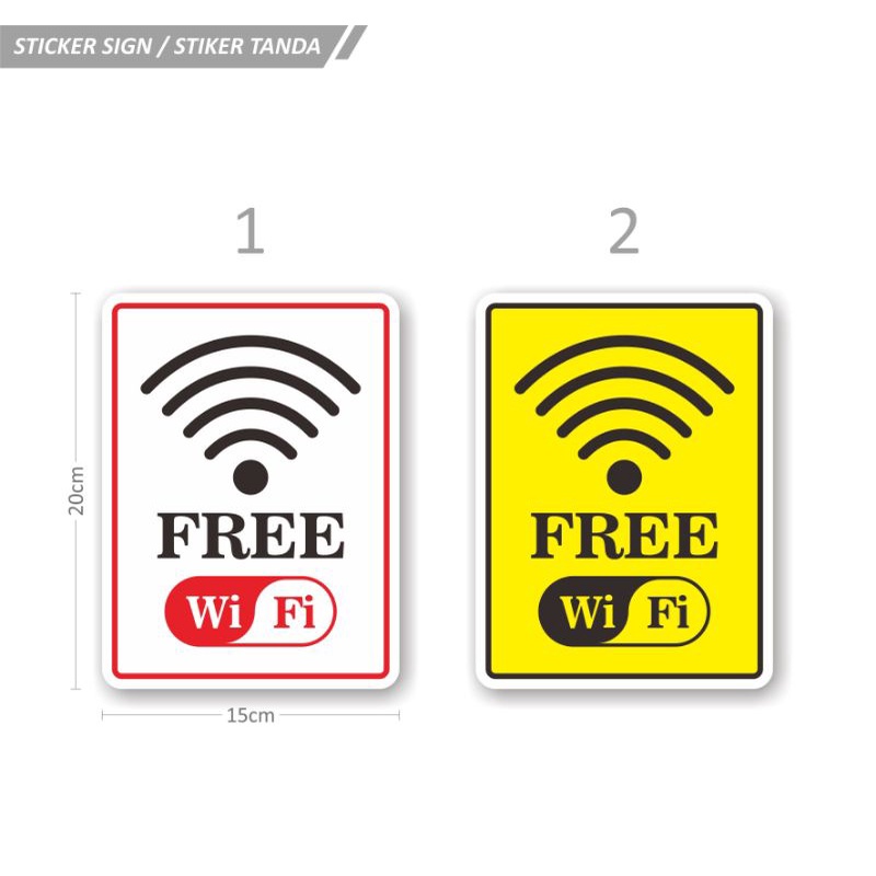 Jual STICKER TANDA SIGN PERINGATAN INFORMASI PETUNJUK WiFi | Shopee ...