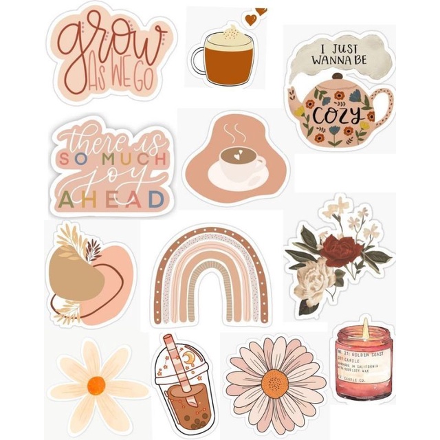 Jual (COD) sticker aesthetic untuk ditempel di journal atau catatan ...