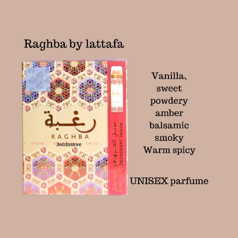 Jual raghba by lattafa (deodorant inside) | Shopee Indonesia