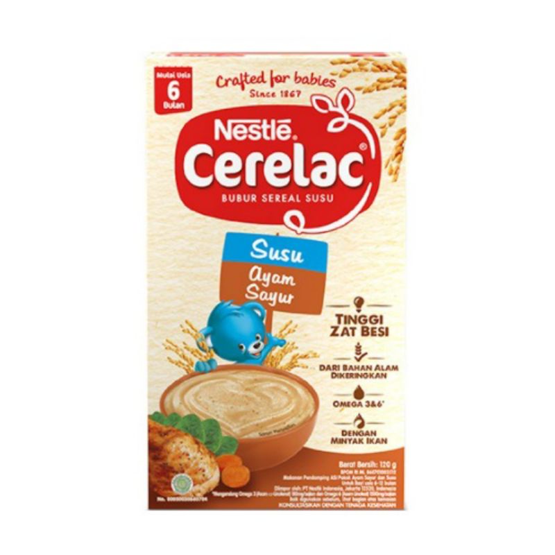 Jual Nestle Cerelac 6+ rasa susu ayam sayur 120g | Shopee Indonesia