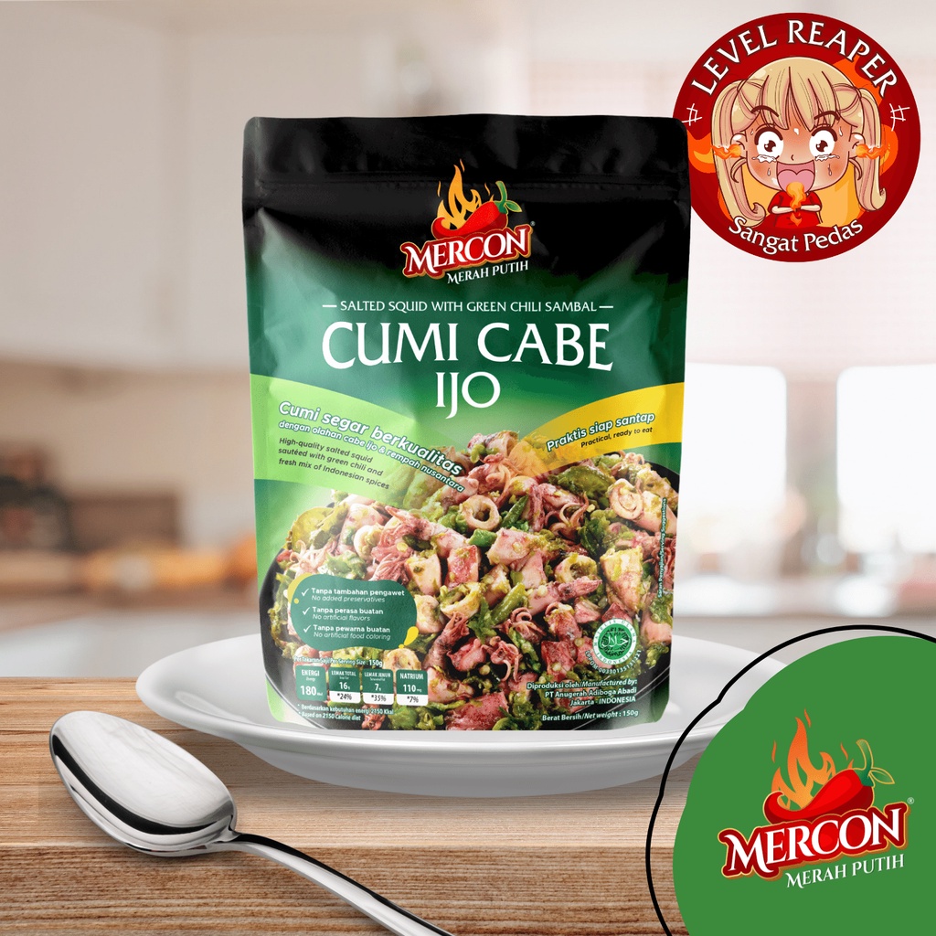 Jual Mercon Merah Putih - Satuan || Cumi Cabe Ijo | Shopee Indonesia