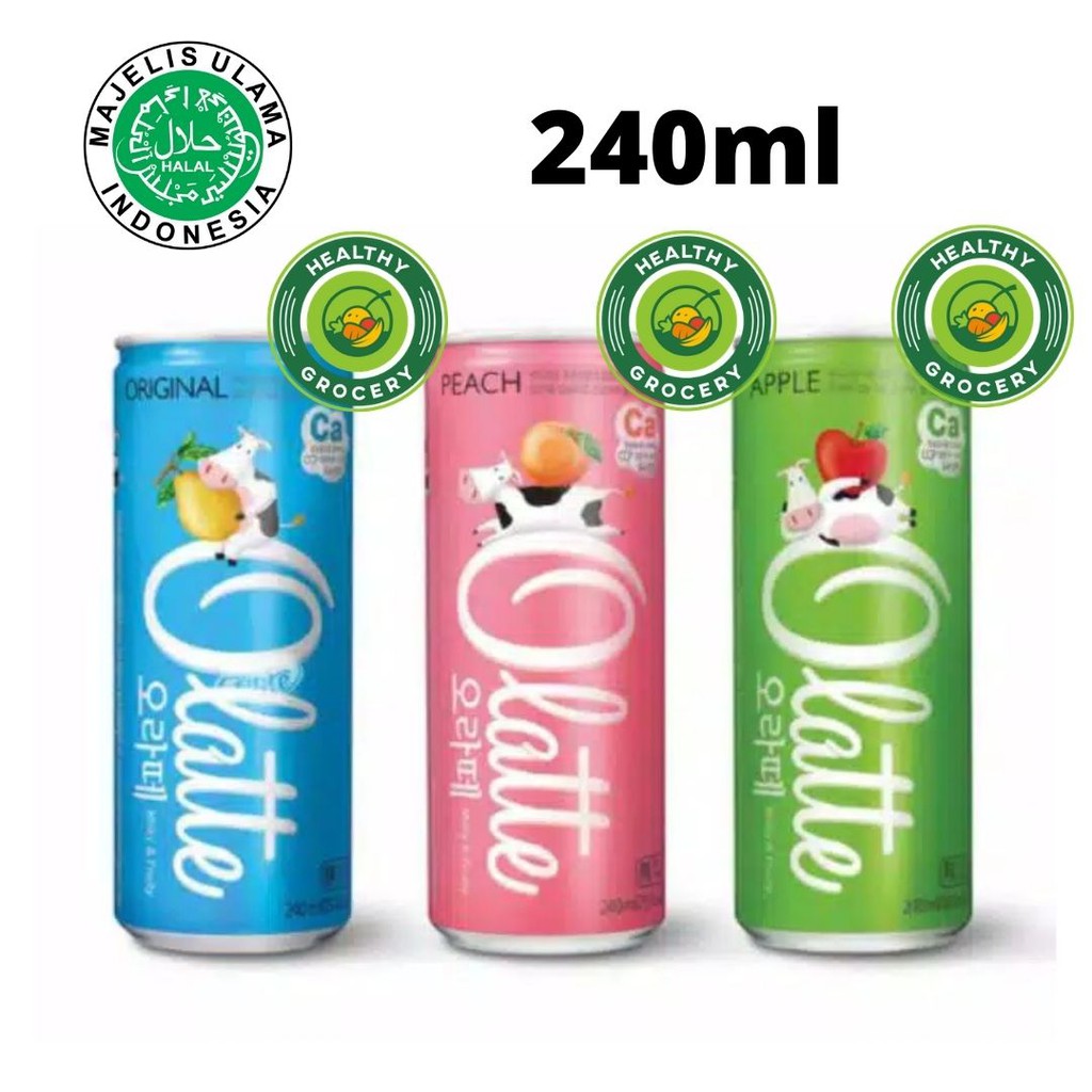 Jual Olatte Apple / Peach / Pear 240ml Minuman Rasa Susu Dan Apel ...