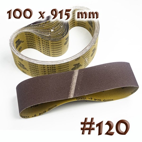 16 Bandes Abrasives 100x915mm - Grains 60 à 1000 Pour Ponceuse à Bande