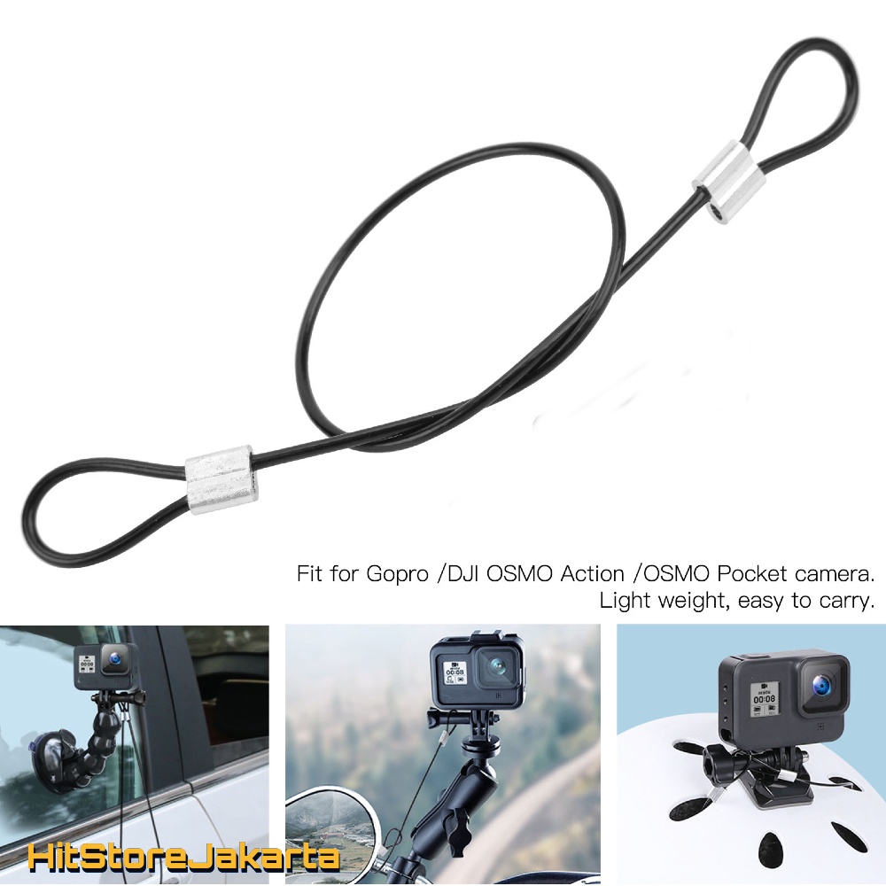 Jual Stainless Steel Safety Tether 60cm Tali Pengaman GoPro Insta360 YI ...
