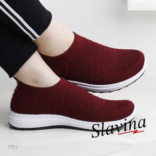 Jual Harga murah SEPATU KETS SLIP ON SLAVINA AVATAR HITAM/UNGU