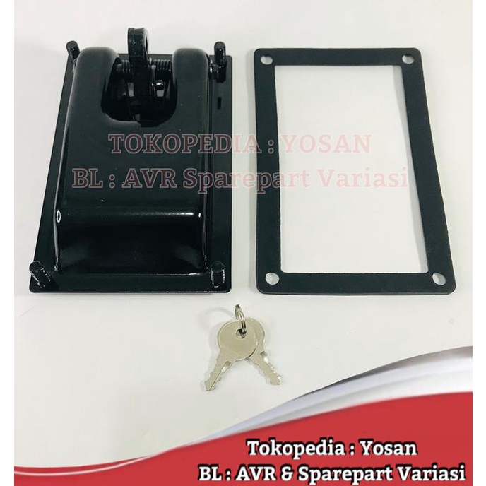 Jual Door Lock / Doorlock Hitam Besi Besar Genset Panel 11X17 Cm