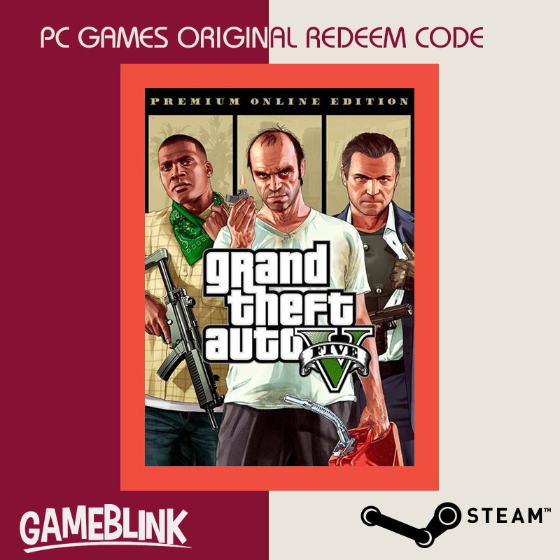 Jual Grand Theft Auto V GTA V Premium Online Edition PC CD Key Steam ...