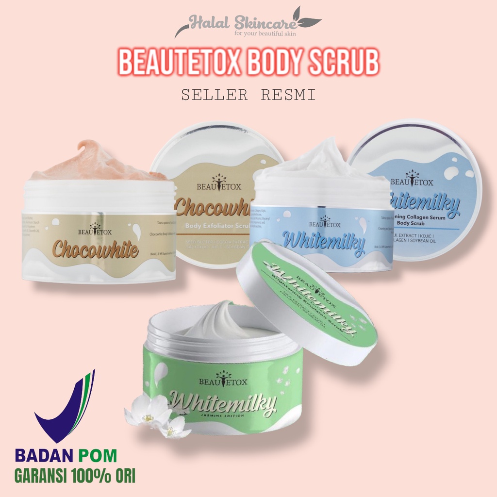 Jual BEAUTETOX BODY SCRUB Jasmine Whitemilky Chocowhite Lulur Pemutih Badan Shopee Indonesia