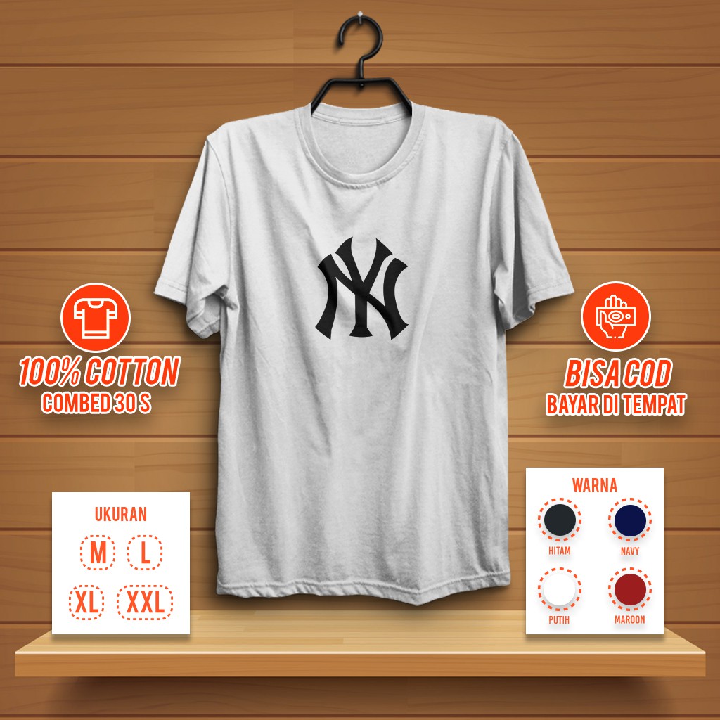 Jual Kaos New York Yankees NY Premium Brand Distro Kaos NY Tumblr Tee Baju  Pria Wanita Tshirt Keren V2