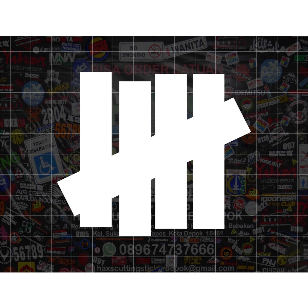 Jual Cutting Sticker Logo Undefeated Ukuran 8 Cm Untuk Mobil & Motor ...