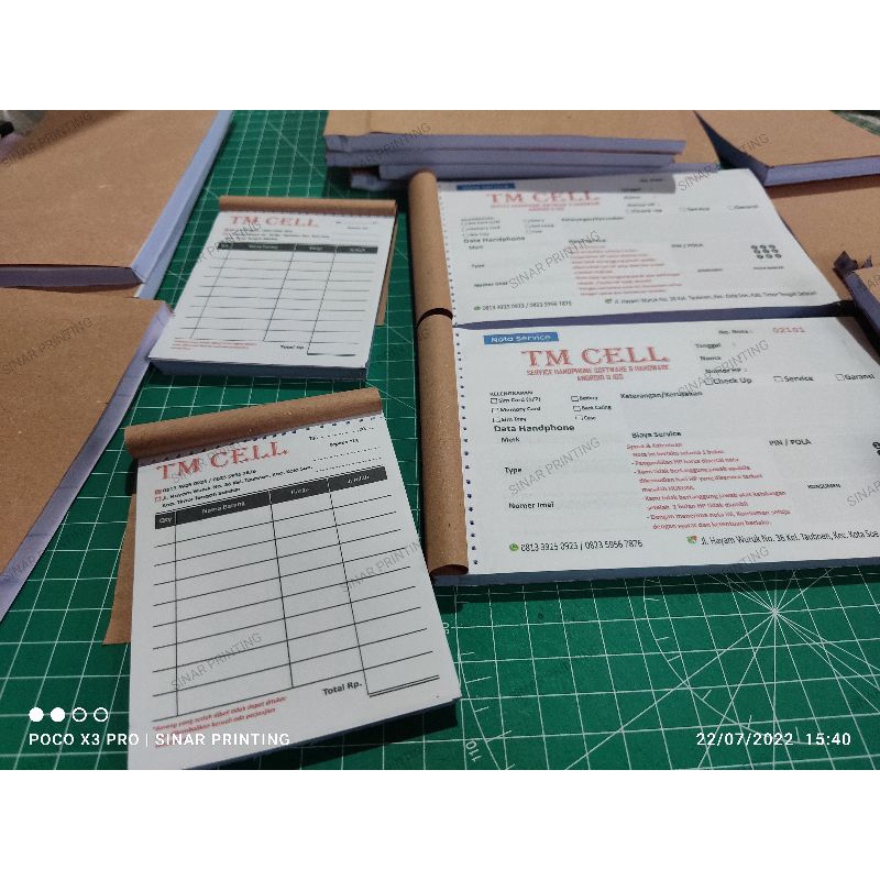 Jual PAKET HEMAT CETAK NOTA CUSTOM 2 PLY RANGKAP 2 UKURAN 1/4 FOLIO ...