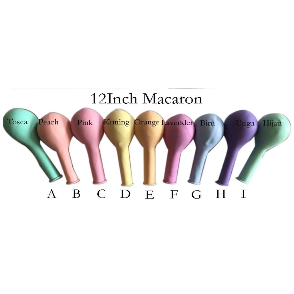 [UNIK88] Balon Latex Macaron Doff 12inch (balon ulang tahun warna pastel) | AutoStock