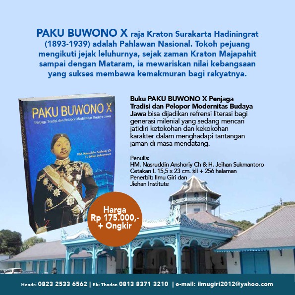 Jual Buku Sejarah Raja Kraton Surakarta, Paku Buwono X - Penjaga ...