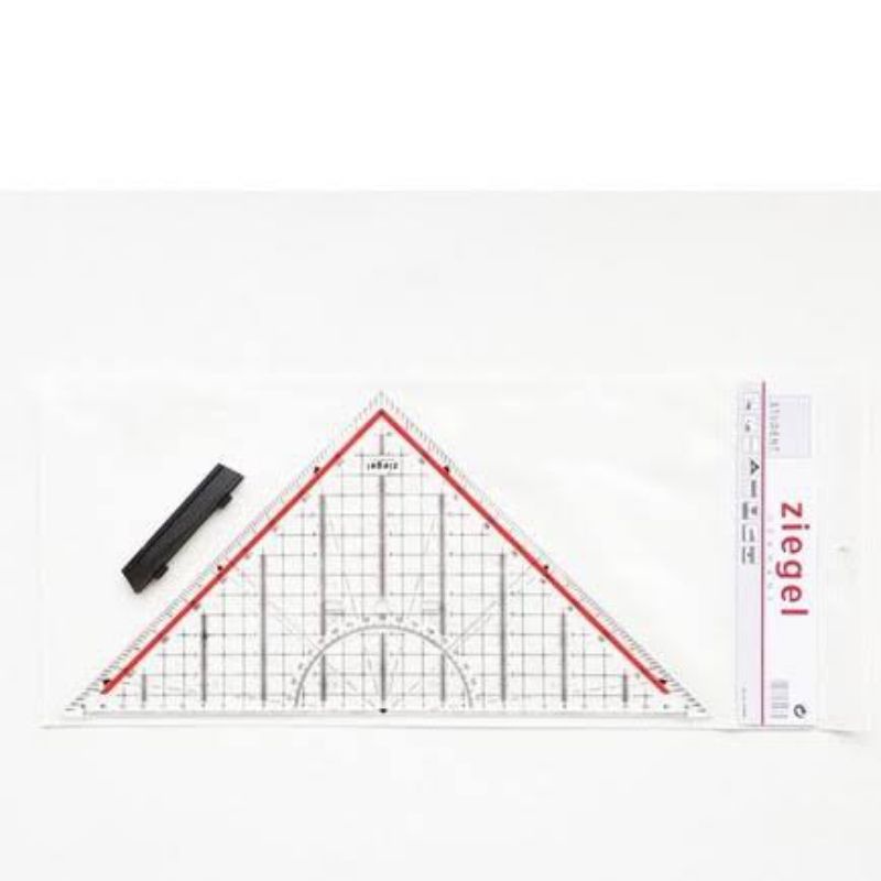 Jual ZIEGEL TRIANGLE RULER PENGGARIS GARISAN SEGITIGA DENGAN PEGANGAN ...
