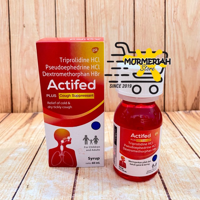 Jual Actifed Merah Plus Cough Suppressant Sirup 60 Ml Syrup Batuk Kering Shopee Indonesia